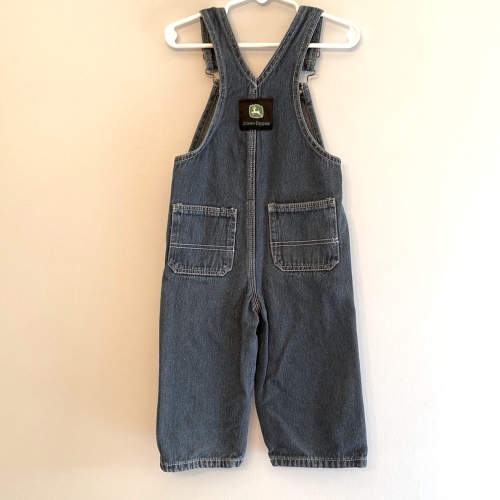 John Deere Toddler Boy Denim Bibs / Overalls - Picture 2 of 5